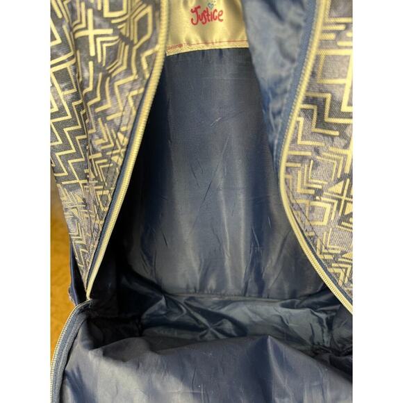 Girls Justice Navy And Silver Backpack With Sequins Back To School - Picture 6 of 7